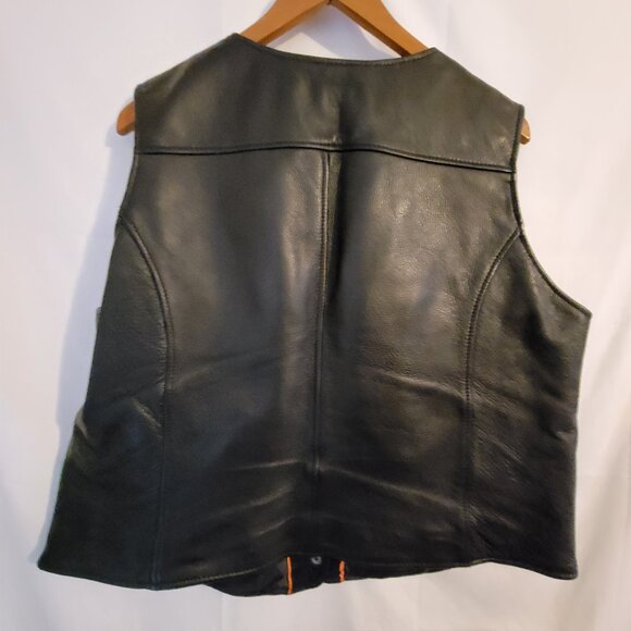 Unisex Motorcycle 3X 1X Leather Vest First Classics Leather Gear - Picture 3 of 3